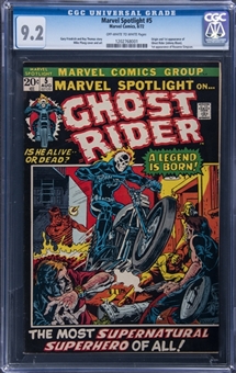 1972 Marvel Comics "Marvel Spotlight" #5 - (First Appearance of Ghost Rider) CGC 9.2 Off-White to White Pages